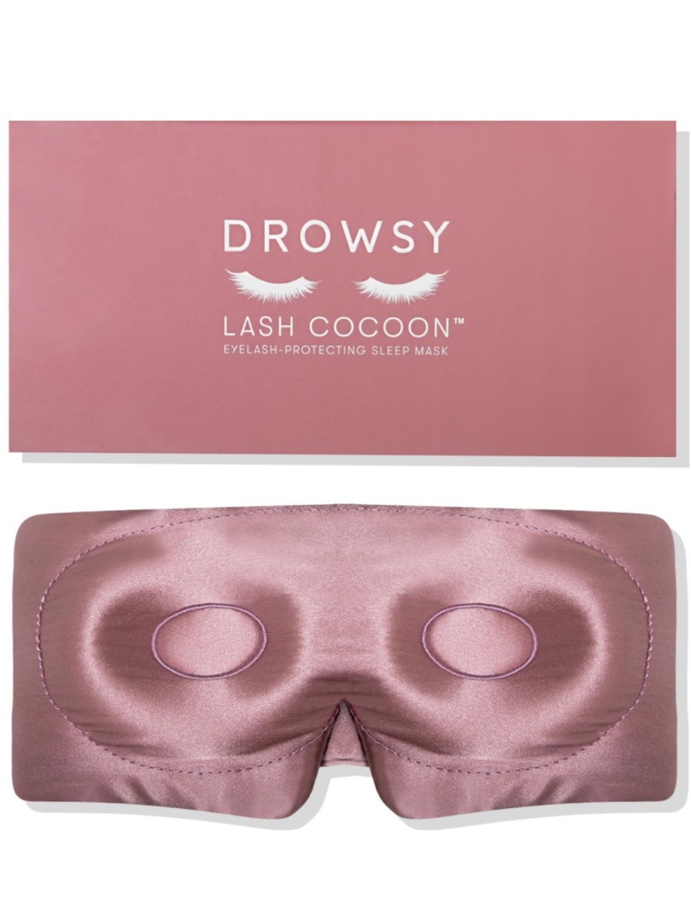 New Drowsy Eyelash Protecting Silk Sleep Mask - Damask Rose